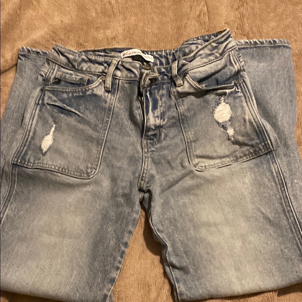 KanCan Blue Boyfriend Jeans Distressed Vintage